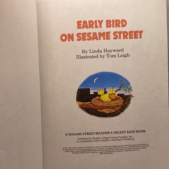 Early Bird on Sesame Street by Linda Hayward Hardcover Sesame Street Book Club - Picture 4 of 16